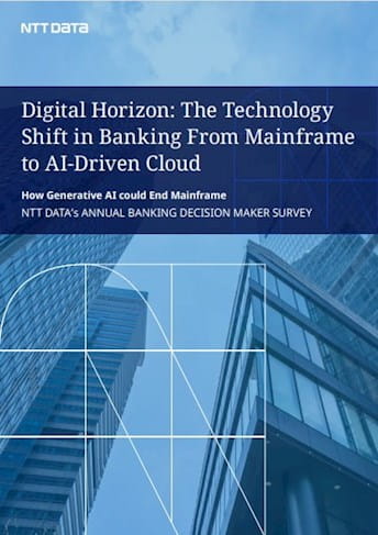 the cover of digital horizon the technology shift in banking from mainframe to digital customer survey
