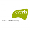a green logo with the word evris on it