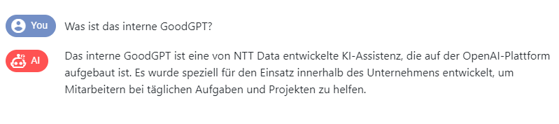 GoodGPT NTT DATA AI Chatbot
