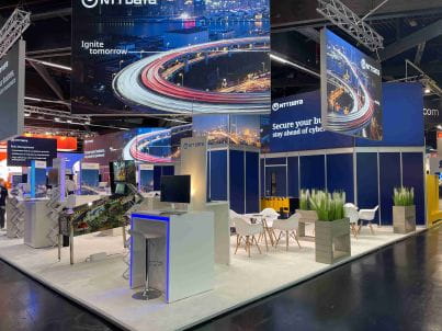 ntt data booth at the it-sa event