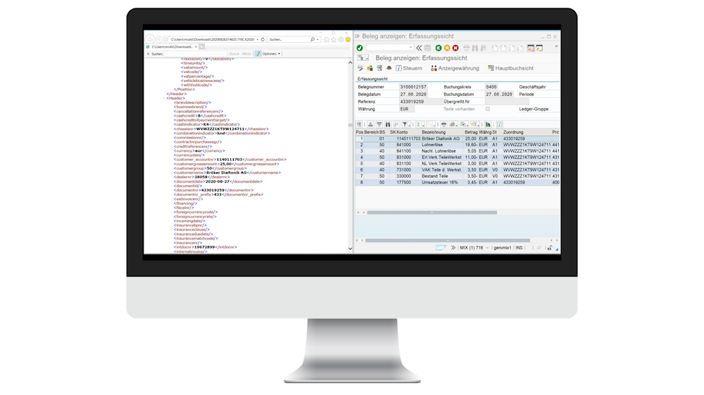 Ein Computerbildschirm, das ein Programm zeigt