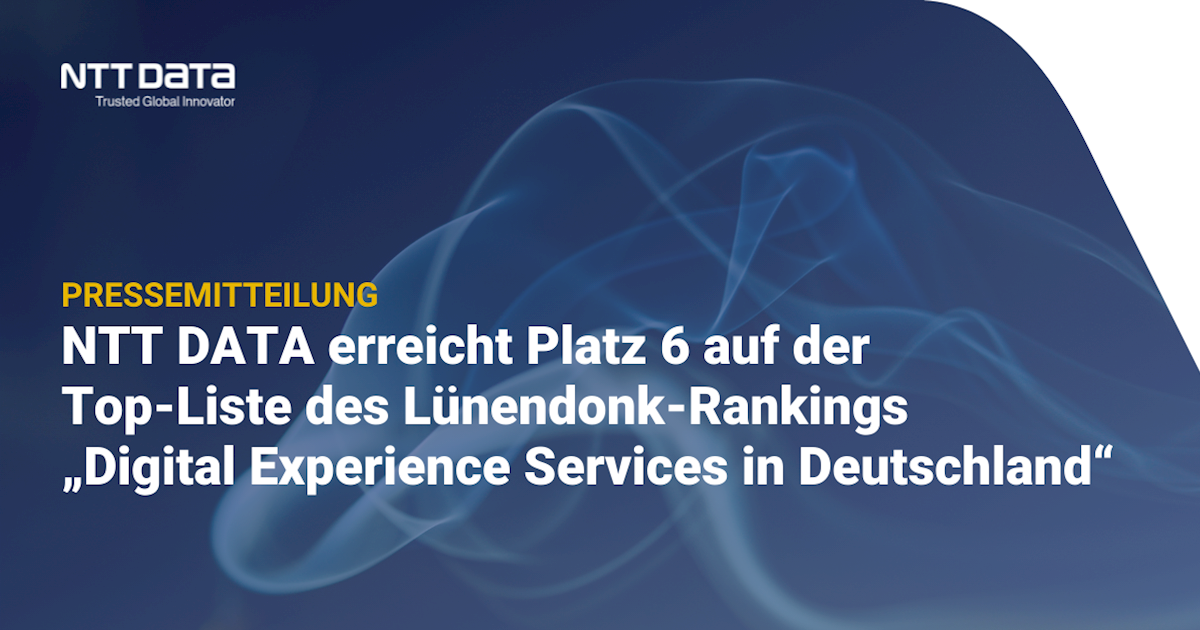 Ntt Ranking NTT DATA erreicht Platz 6 auf der Top-Liste des Lünendonk-Rankings ...