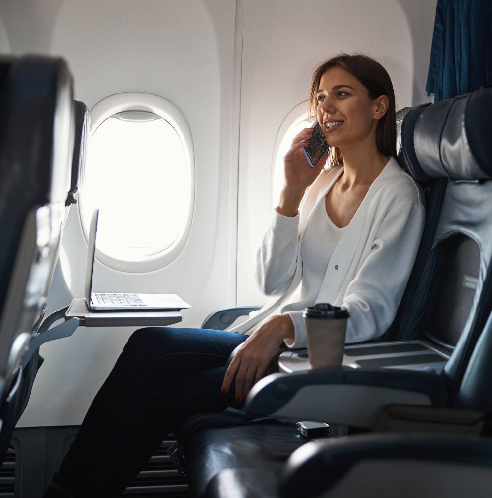 woman-in-a-plane