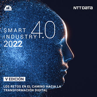 La cabeza de una mujer con las palabras Smart 40 Industry 2021