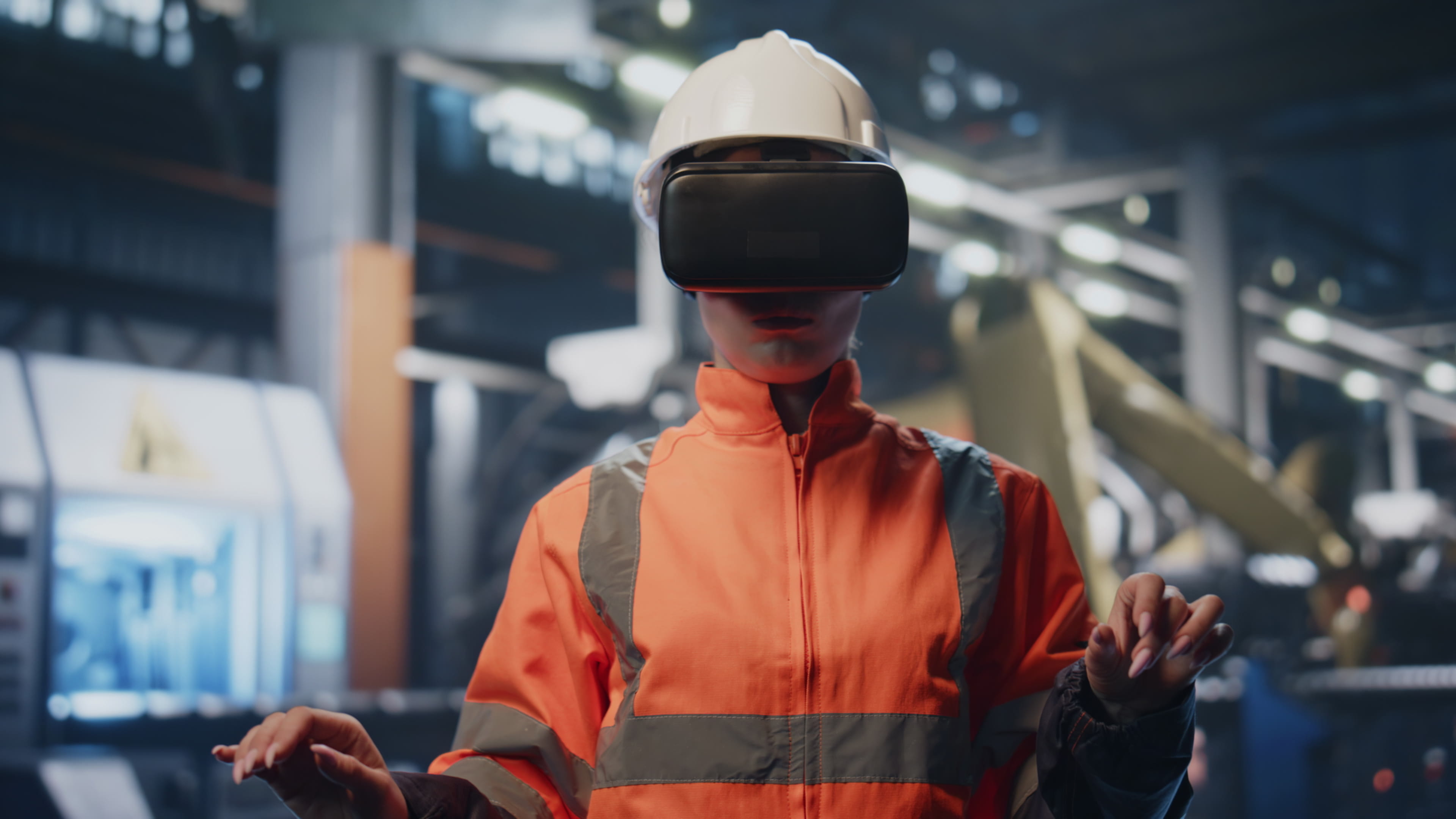 trabajador con VR