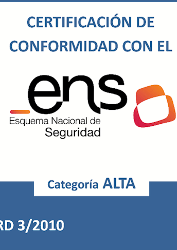 La imagen es de un certificado con las palabras 'Certificado de conformidad el ens'
