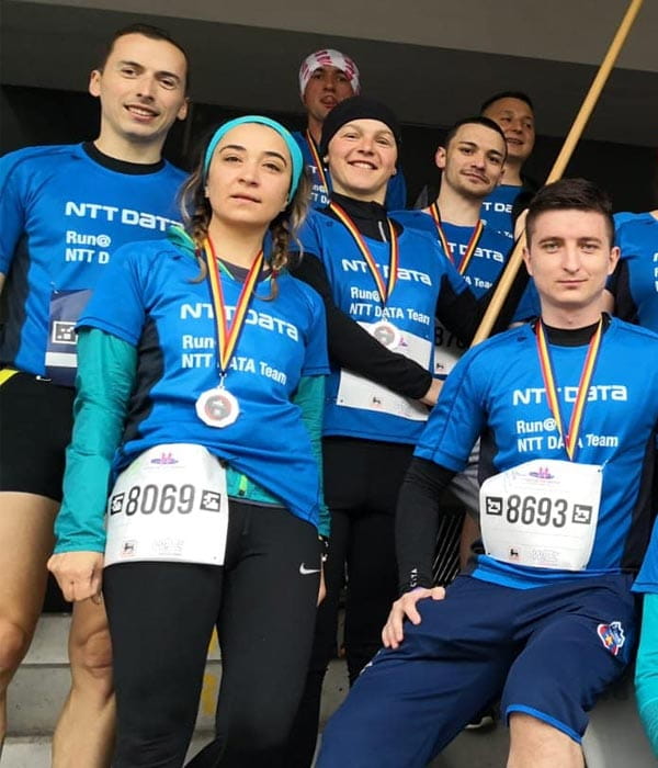 a group of people posing for a photo