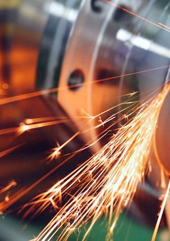 a machine with sparks coming out of it