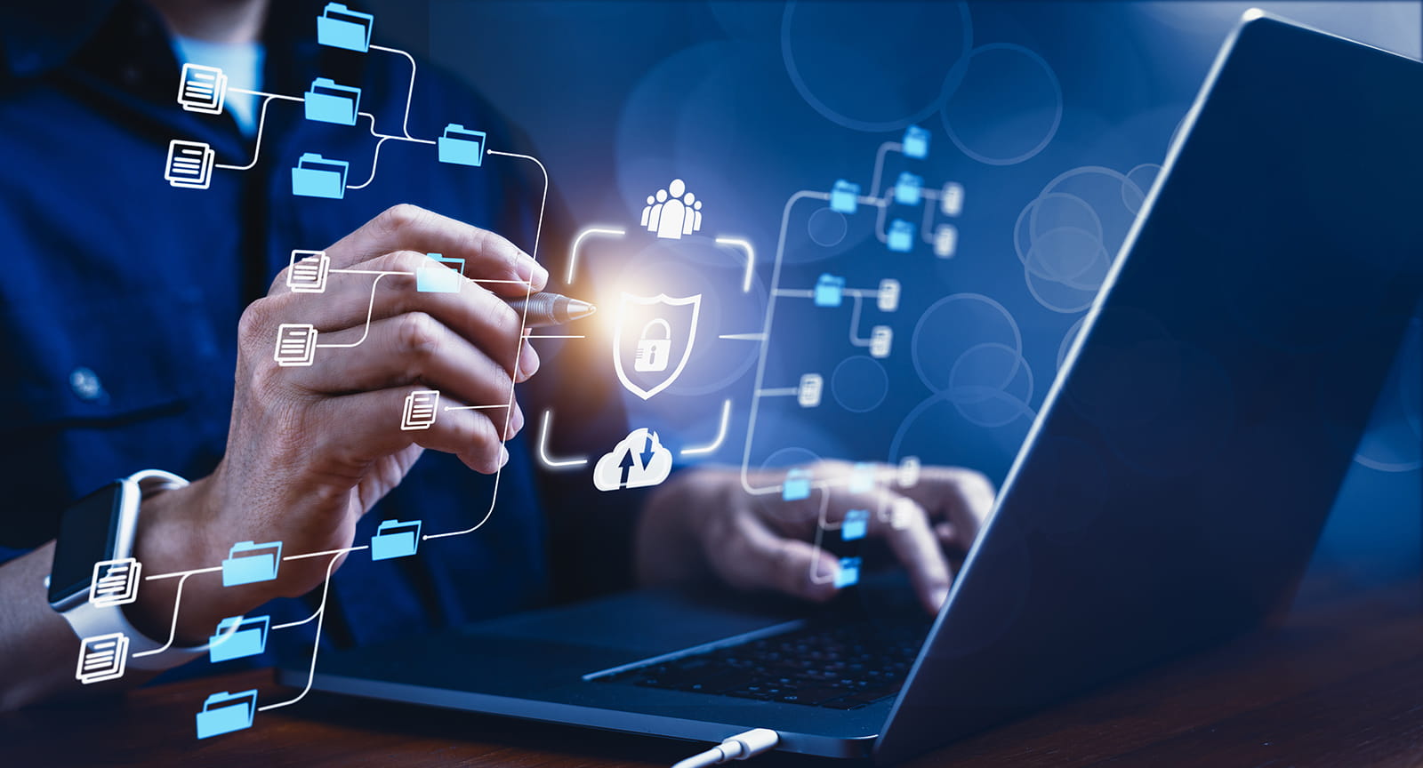 Tela de segurança cibernética