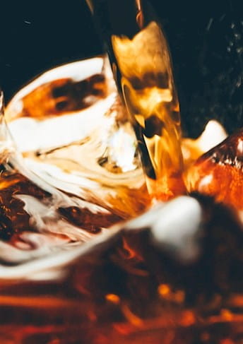 Glass of beverage