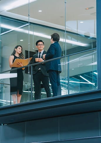 People talking in office environment