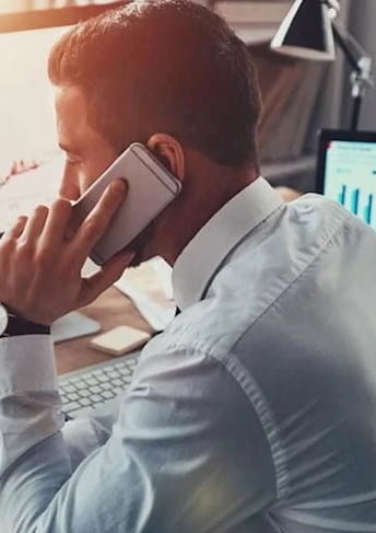 Man talking on cell phone
