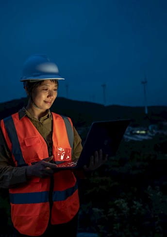worker on a chemical plant
