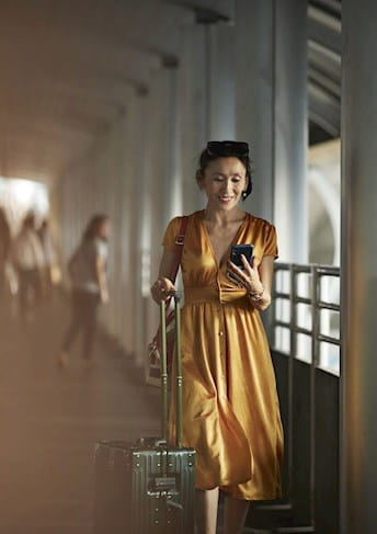 woman travelling at airport