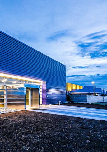 modern building on the beach