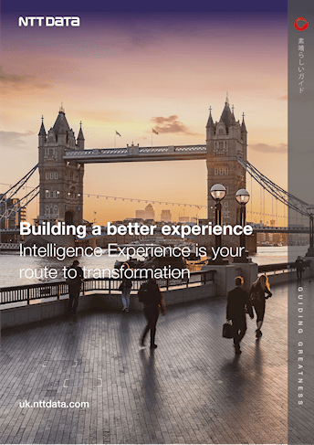 people walking down a street with the words building a better experience