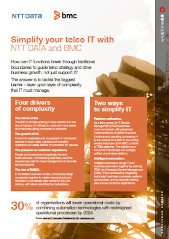 a brochure with the words simplify your tel it with nt data and emc