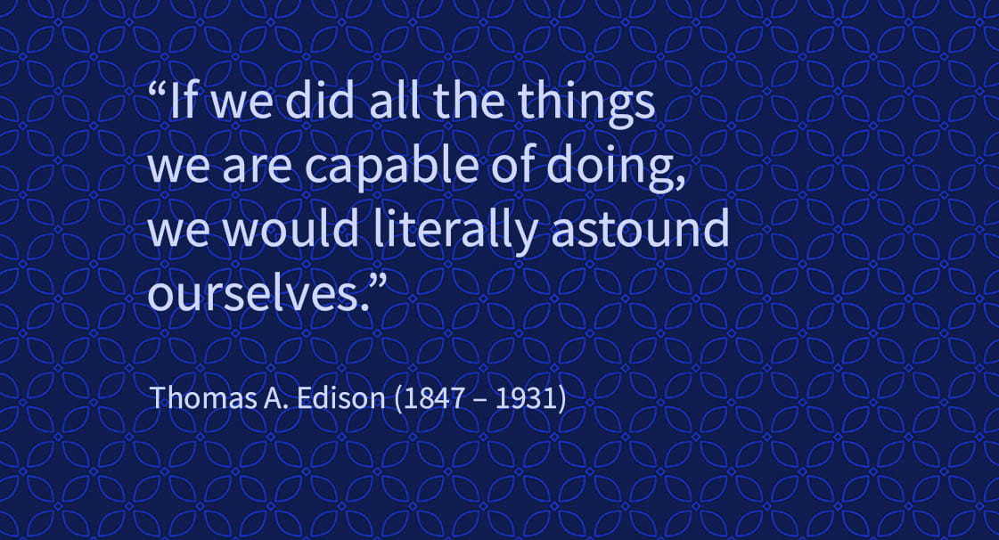 a quote from thomas edison