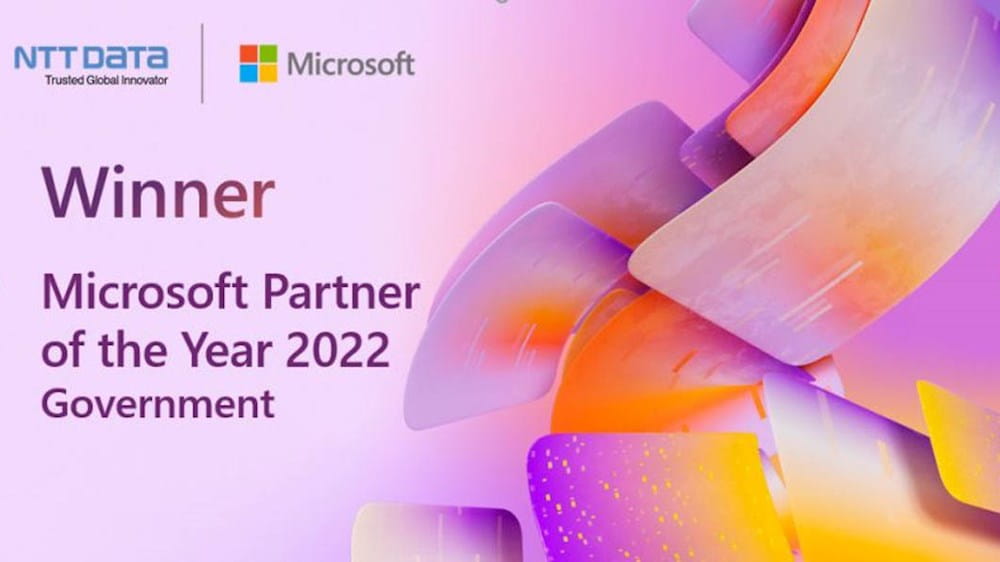 NTT DATA wins Microsoft Goverment Partner of the Year Award