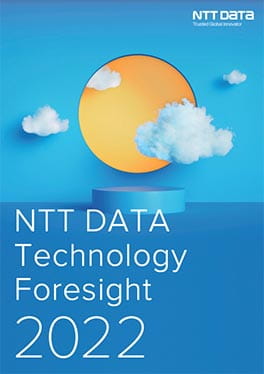 the cover of ntt data technology forecast 2022