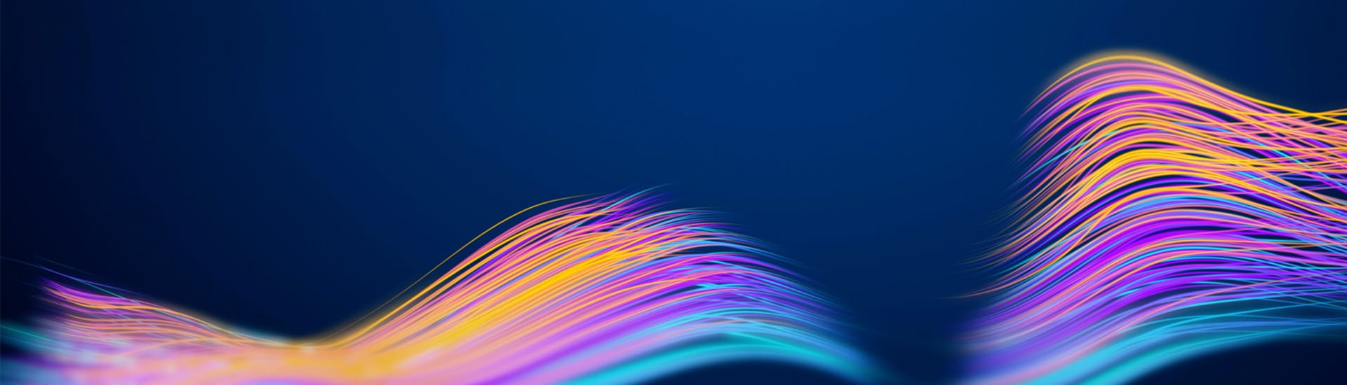 colorful waves on a dark background