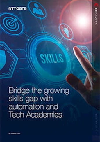 the cover of the book bridge the growing skills gap with automation and tech academies